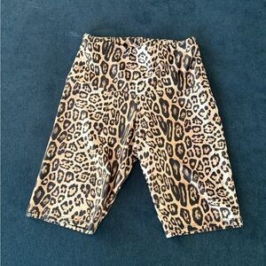 Free People Leopard Print Biker Shorts